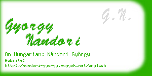 gyorgy nandori business card